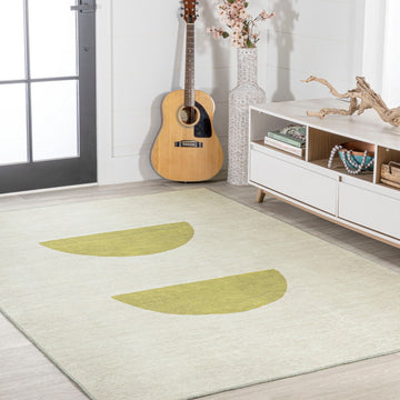 Luola Minimalist Geometric Machine-washable Area Rug